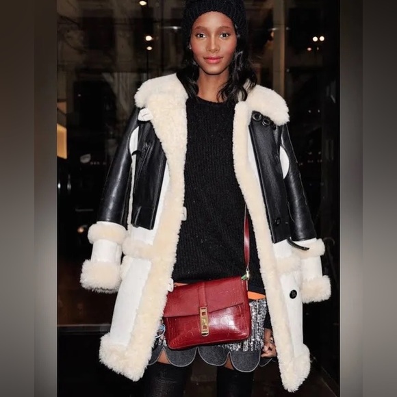 Coach Rare Shearling & Leather Coat - Picture 2 of 14